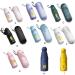 miduoidn 2-in-1 Portable Umbrella Waterproof Rain-proof Foldable Sunshade Sun Rain Pocket Sunscreen Windproof 5 Folds Protection Sky Blue - Buy Online on GoSupps.com