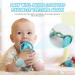 Baby Teething Toys with Rattle | BPA Free Silicone Teether for Babies 6-12 Months | Includes Anti-Drop Chain | Promotes Sensory Development | 2PCS Blue - Buy Online on GoSupps.com