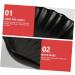 BESTonZON Salad Plate Decor for Kitchen Decoration for Living Room Shell Shaped Plate Home Decor Plate Kids Food containers White Salad Bowls Serving Bowl Ceramic Serving platters Snack Case Black 16.3X15.5X3.5CM - Buy Online on GoSupps.com