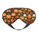 Happy Thanksgiving Day Pumpkin Print Unisex Sleep Mask Double-Sided Eye Mask Ideal for Sound Sleep and Skin Care Black