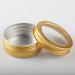 Zeoabsy 100 Pcs 60ml Gold Aluminum Tin Cans with Screw Cap & Viewing Window for DIY Ointments Candles Cosmetics & Shaving Soap - Perfect for International Shipping - Buy Online on GoSupps.com