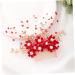 MAGICLULU Hair Headwear Bridal Side Combs Rhinestone Bridal Comb Birde Headdress Wedding Side Comb Wedding Hair Clip Floral Bridal Clip Crystal Hair Comb Hanfu Hair Accessories Red Women's - Buy Online on GoSupps.com