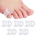 10Pcs Toe Separators for Overlapping Toes Gel Toe Separators Silicone Pinky Toe Spacers Little Bent Toe Cushions for Preventing Rubbing & Relieve Pressure Soft and Gentle Bunion Correctors Clear