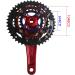 Shanmashi Andeshunk 27-Speed Mountain Bike Crankset with Hollow Integrated Chainring - Red - Buy Online on GoSupps.com