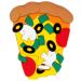 Silli Chews Pizza Toy Baby Teether - Silicone Teething Toy for Babies | Funny Baby Gift Best Sensory Toys for Infants Toddlers and Kids (Oral Motor Aid) Favorite Silly Chew Toy