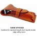 Parker Safety Razor Genuine Leather Two-Sided Travel Case - Saddle Brown | Durable Protector for International Shipping - Buy Online on GoSupps.com