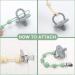 MISSLILI Soft Silicone Pacifier Clip Holder Set for Boys and Girls - 2 Pack Milky White & Green Binky Clips | Flexible and Durable - Buy Online on GoSupps.com