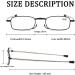Viseng 2 Pack Foldable Reading Glasses for Men & Women | Mini Anti-Blue Light Metal Glasses with Hard Shell Case - 3.0 Diopters - Buy Online on GoSupps.com