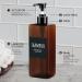 Segbeauty Soap Dispenser Set - 3 x 500ml Shampoo Bottles with Labels for Kitchen & Bathroom | Amber Shampoo Donor for Hotels - Buy Online on GoSupps.com