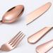 Cutlery Set Camping Travel Cutlery Set Portable Reusable Dishwasher Safe Easy Clean Kitchenware (Size : Gold+Black) - Buy Online on GoSupps.com