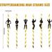 2022 Bachelorette Party Decorations Straws I 24 Pack Stripper Pole Dancer Straw I Black and Gold Glitter Confetti Pre Glued I Bridal Shower Supplies Crazy Silly Party Straws Drinking Favors (50) - Buy Online on GoSupps.com