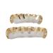 Shop Hip Hop False Teeth - Shiny Brass Gold for Halloween Festival Decoration - International Shipping Available! - Buy Online on GoSupps.com