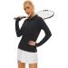 Women's Long Sleeve Polo Shirt UPF50+ Sun Protection - Black, Large - Buy Online on GoSupps.com