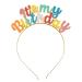 Girls Birthday Headbands Women Happy Birthday Crown Headpiece , Colorful Birthday Hair Band Hair Accessories Hair Hoop Tiara