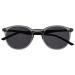 Opulize Met sunderer glasses slim round frame spring hinges scratch-resistant tinted lens uv400 protection men women S60 +2.50 dioptria (1 Pack) clear gray front black arms single
