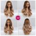 Buy Esmee 24-Inch Long Curly Brown Synthetic Hair Wig for Women - Heat Resistant Middle Part Wig - Buy Online on GoSupps.com