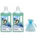 Cif Floor Cleaner All Purpose Cleaner Shiny clean 950ml Ocean Scent 2Pk + Our Gift for You: Organza Small Bag Size: 9x7x0.1cm