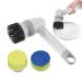 Electric Dish Brush - Cordless Cleaning Brush Shower Cleaner Brush Dish Scrubber Shower Scrubber Dishwashing Brush Electric Scrubber for Dish Bathroom Pans White