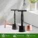 Double Edge Safety Razor with Stand | Reusable Metal Razors for Men & Women | Includes 10 Platinum Coated Blades | Sustainable Gun Black Design - Buy Online on GoSupps.com