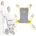 Universal Patient Lift Sling Sling Divided Leg with Head Support Hoyer Lift Sling Medical Transfer Sling for Patients Shower Bath Full Body Lifts Slings for Elderly(Medium)