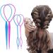 Vrose Flosi Topsy Tail Hair Tool Hair Pull Through Tool Hair Loop Styling Tool - Ponytail Maker French Braid Loop For Hair Styling Gifts For Women - Braiding Hair Supplies (pink+blue)