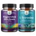 Bundle of Magnesium Glycinate 400mg Capsules and Potent L Tyrosine 500mg Capsules - for Sleep Support Bone Health Muscle Recovery - Amino Acid Nutritional Supplement for Brain Health Thyroid Support