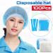 100 Pack Blue Disposable Hair Net Caps - Anti Dust Bouffant Cap for Cleaning and Hair Protection - Buy Online on GoSupps.com