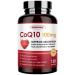 CoQ10-100mg-Softgels with PQQ, BioPerine & Omega-3, Coenzyme Q10(Ubiquinone) Supplement for High-Absorption, Powerful-Antioxidant, Support Heart-Health & Energy-Production 120 Servings 120 Count (Pack of 1)