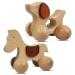 TEKOR Wooden Animal Push Toy with Wheels for Baby Toddler Grasping & Teething - Montessori Wood Animal Car Set for Skill and Motor Development Smooth No Rough Edges (Pack of 2) 2 Pcs