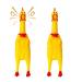 XFly 2 pieces of rubber screaming chickens toys dog toys rubber screaming chicken yellow squeaky decompression Small toys to clean the teeth 2*yellow 17cm