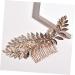 Ipetboom Comb Face Brush Cleansing Leaf Decor Bride Hair Accessories Wedding Bridal Headpieces Wedding D cor Wedding Decorations for Ceremony Gold Decor Women's Leaves Zinc Alloy Decorate - Buy Online on GoSupps.com