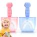 YOGINGO 2 Pack U Shaped Toothbrush Kids - Kids Toothbrushes with Food Grade Soft Silicone Brush Head U-Type 360 Oral Cleaning Toothbrush with Cover Case Toddler Toothbrush Age 2-6
