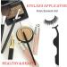Black Stainless Steel Eyelash Curler & Extension Applicator Set - Beauty Tool for Perfect Eyelashes - Buy Online on GoSupps.com
