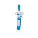 MAM Massaging Baby Toothbrush, Gum Cleaner and Massager with Brushy The Bear Character, Interactive App, for Boys 3+ Months, Blue Blue 1 Count (Pack of 1)