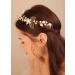 Deniferymakeup White Flower Headband Leaf Hair Vine Pearl Hair Piece Bridal Shower Hair Jewelry for Wedding Brides Bridesmaid (Gold) - Buy Online on GoSupps.com