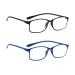PROFLEX BluOptix Blue Light Blocking lightweight flexible scratch resistant unisex (mens + womens) computer screen technology reading glasses +0.0 +1.0 +1.5 +2.0 +2.5 +3.0 +3.5 +4.0 Black&blue 1.0 Dioptres