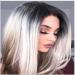 BGHJUE African Wig - White Gradient Short Lace Front Human Hair Wig for Black Women | Pre Plucked Hairline | Brazilian Remy Hair - Buy Online on GoSupps.com