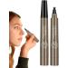 Waterproof Eyebrow - 4-Point Eyebrow Pencil Waterproof | Quick Dry Simulation Nature Eyebrow Makeup Pencil For No Smudge Liquid Long Wear Shakven Gray Brown - Buy Online on GoSupps.com
