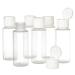 2oz Clear Plastic Empty Squeeze Bottles with Flip Cap - BPA-free - Set of 6 - TSA Travel Size 2 Ounce - By Chica and Jo
