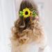 Fangsen Gold Sunflower Wedding Hair Comb - Yellow Flower Pearl Bridal Headpiece for Women - Buy Online on GoSupps.com