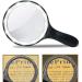 Magnifying Glass with 12 Led Light Portable Handheld Magnifying Glass with 10X 20X Magnification for Reading Magnifier/Black Comfortable Anniversary - Buy Online on GoSupps.com