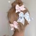 xbiez 1pair Mini Bowknot Shape Hairpins Hot Girls Ribbon Bowknot Hair Clip Makeup Hair Clip for Woman Ponytail Hair Clip Pink - Buy Online on GoSupps.com