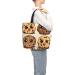 DEHIWI 3 Chocolate Chip Cookies With Different Expressions Tote Bag For Women Waterproof Casual Shoulder Bag With Zipper Grocery Handbags For Office Shopping Travel Black One Size - Buy Online on GoSupps.com