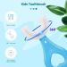 2pcs Kids U-Shaped Silicone Toothbrush Set for Whole Mouth Cleaning - Blue | Ages 2-12 - Buy Online on GoSupps.com
