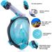 QingSong Full Face Snorkel Mask with Camera Mount - Foldable 180 Panoramic View - Anti-Fog, Anti-Leak Snorkeling Gear Set for Kids and Adults (Black/Green, S/M) - Buy Online on GoSupps.com