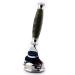 Premium 5-edge cartridge synthetic horn razor & stainless steel holder