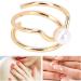 Pearl Fingernail Opening Ring Adjustable Size Finger Tip Ring Nail Art Charms Accessories for Parties Weddings Business Event Birthday(Gold) - Buy Online on GoSupps.com
