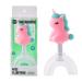 RZM Kids U Shaped Toothbrush Cartoon Manual Toothbrushes Training Toothbrush for Age 2-6 Years Food Grade Soft Silicone Brush Head, 360 Oral Teeth Cleaning Design for Toddlers and Children (Pink)
