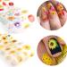 Colorful Flower Nail Foils - Nail Art Glue Transfer Decals for Acrylic Nails - 10 Sheets - Buy Online on GoSupps.com