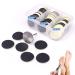 LXIANGN 60Pcs Replacement Sandpaper Disk with Metal Nail Drill Bit 25mm Self-Adhesive Pedicure Sanding Paper Disc Pads for Manicure Pedicure 80/120/180# Grit